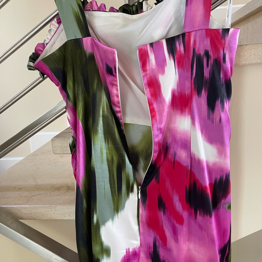 Pink Floral elegant Ruffle Dress - Picture 10 of 12